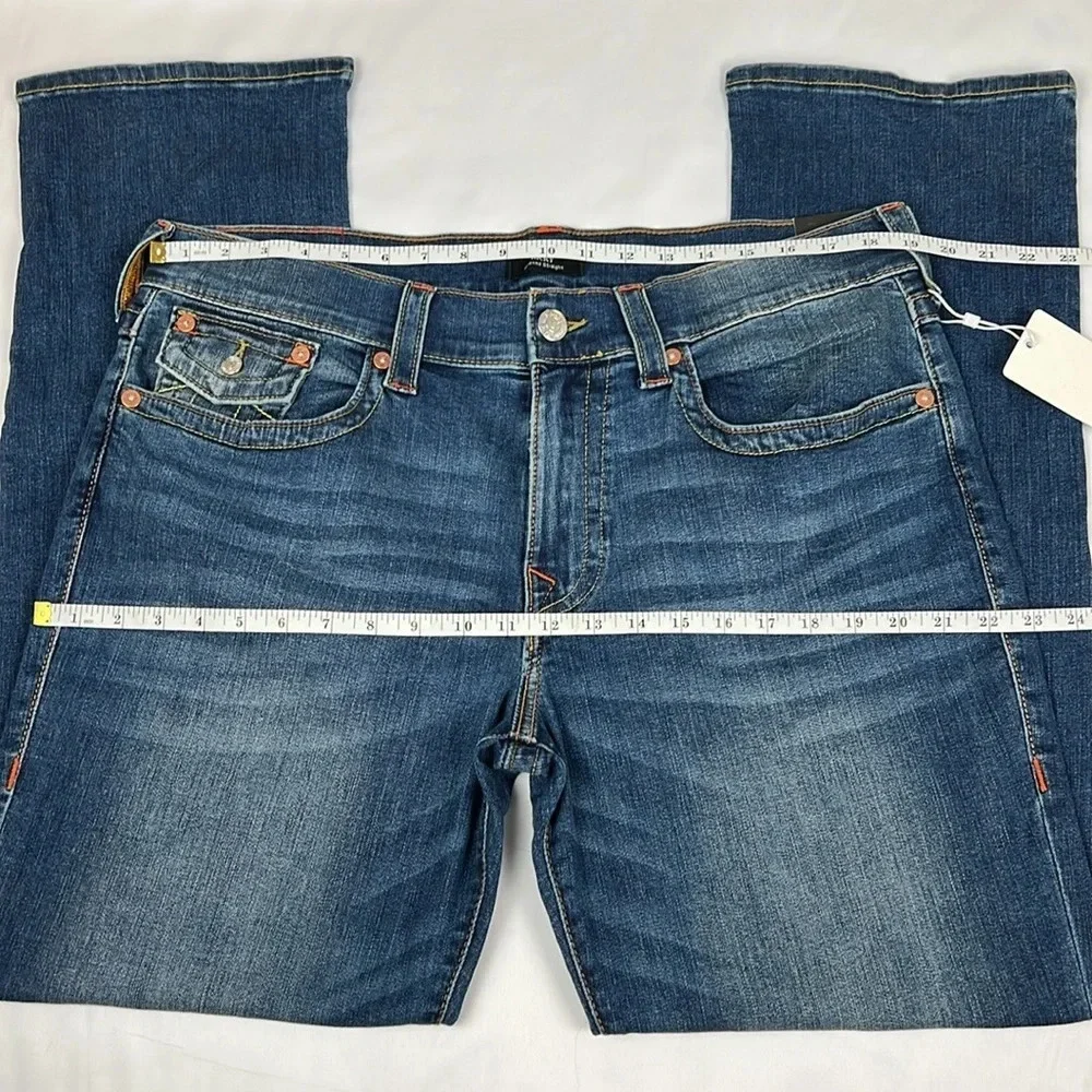 True Religion NWT Men W36‎ L32 Ricky Relaxed Straight Flap Back Pockets Jean
